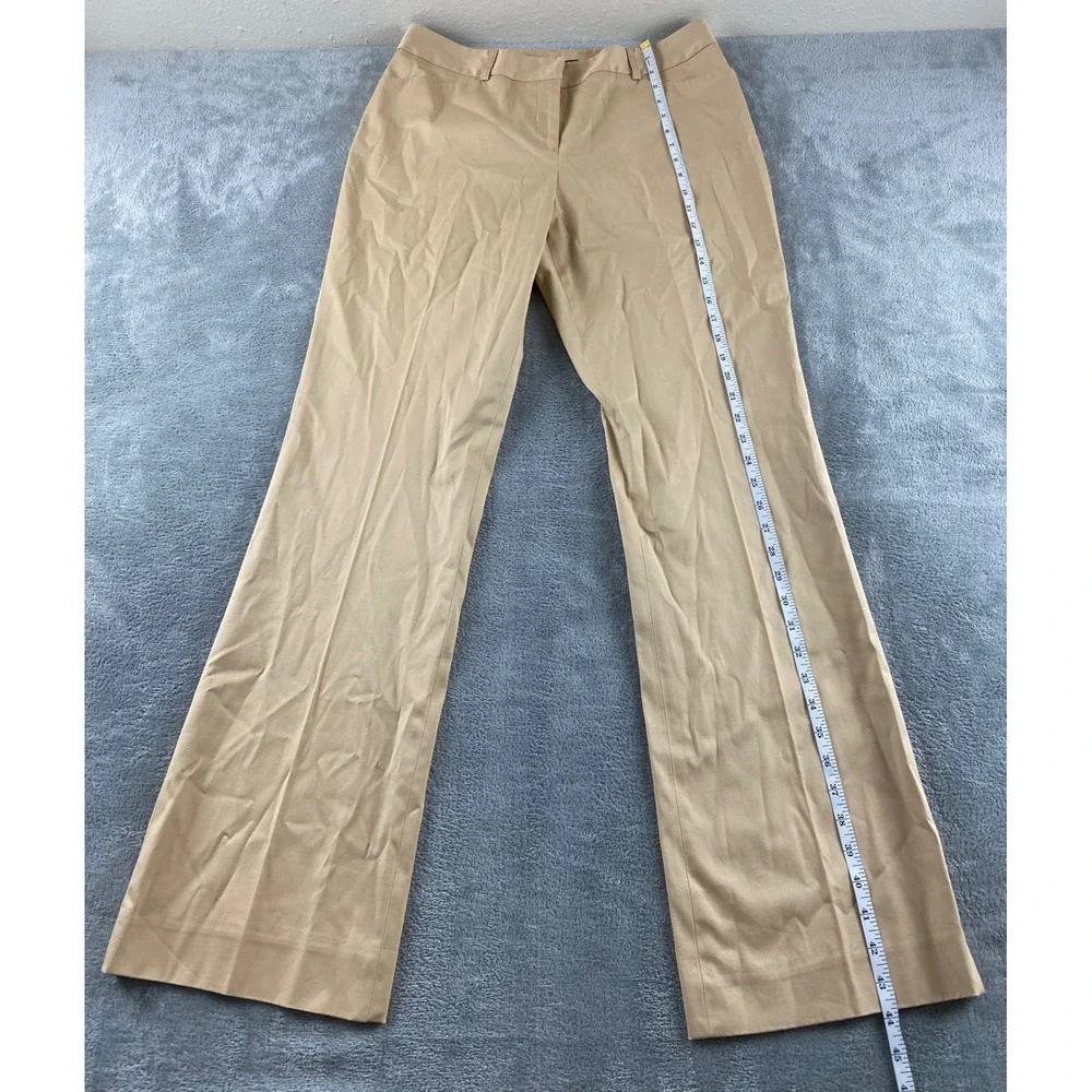Anne Klein Womens Tan Stretch Dress Pants Khaki Bootcut Professional Trousers 10